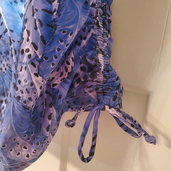 ModLi Maya Swim Top 1XL Purple Feathers Calypsa NWT Plus Size - Picture 2 of 6